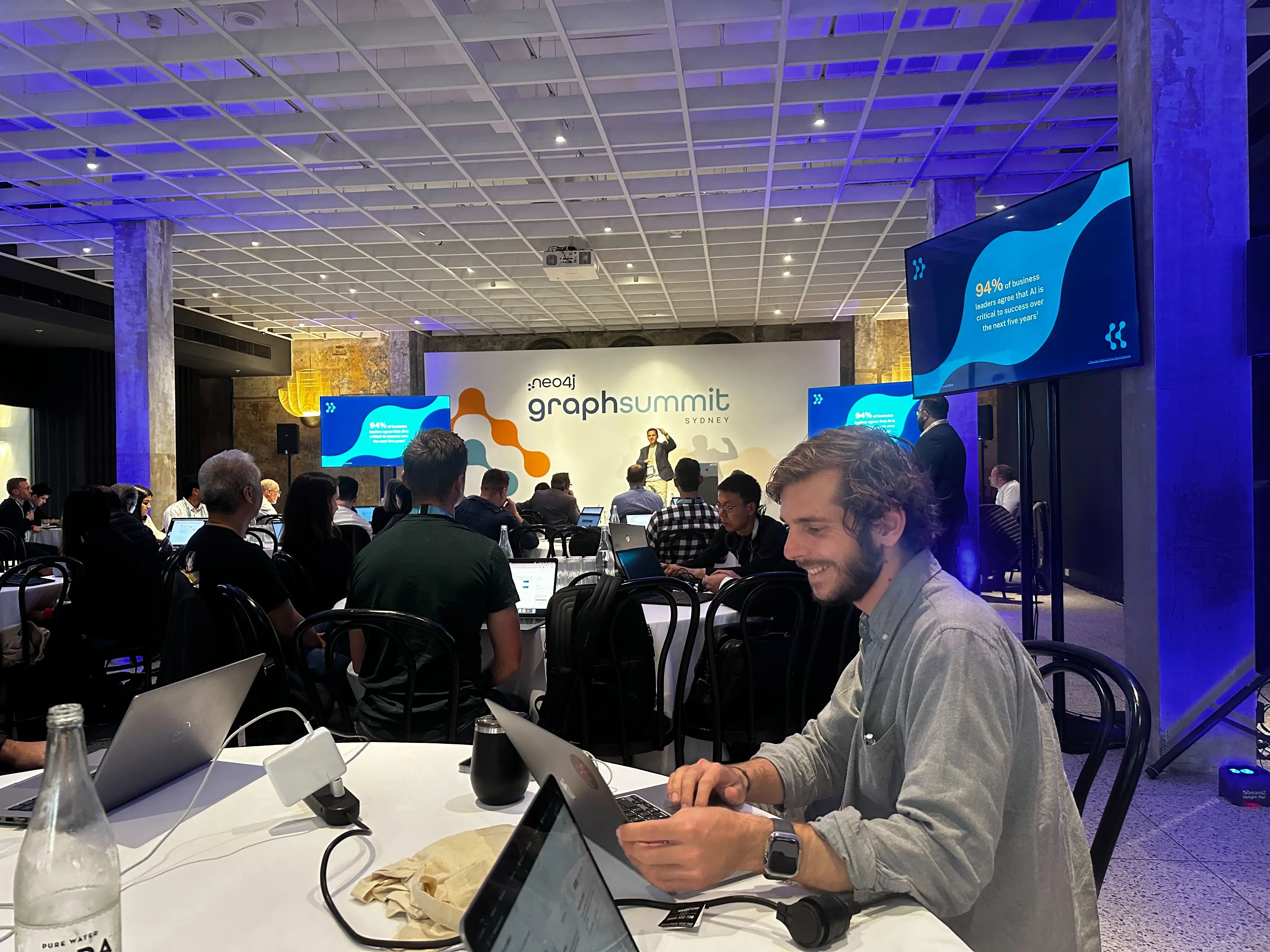 Cloud Shuttle engineer Thomas Creuillenet enjoying the GraphSummit. Cloud Shuttle engineer Thomas Creuillenet enjoying the GraphSummit.